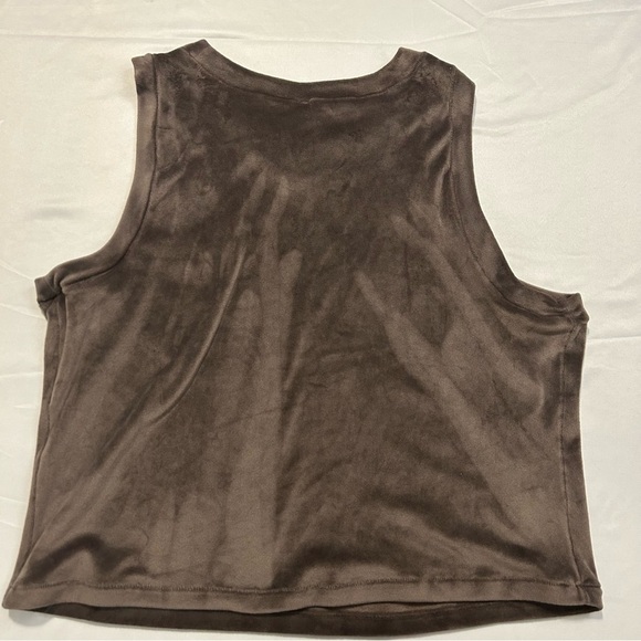 SKIMS Velour Brown Tank Top - Picture 2 of 5